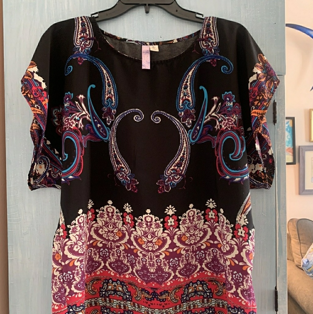 Multi-Colored Printed Top